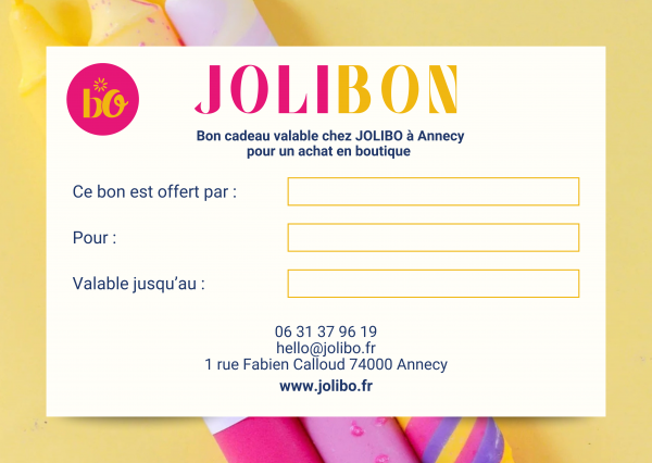 JoliBON achat en boutique